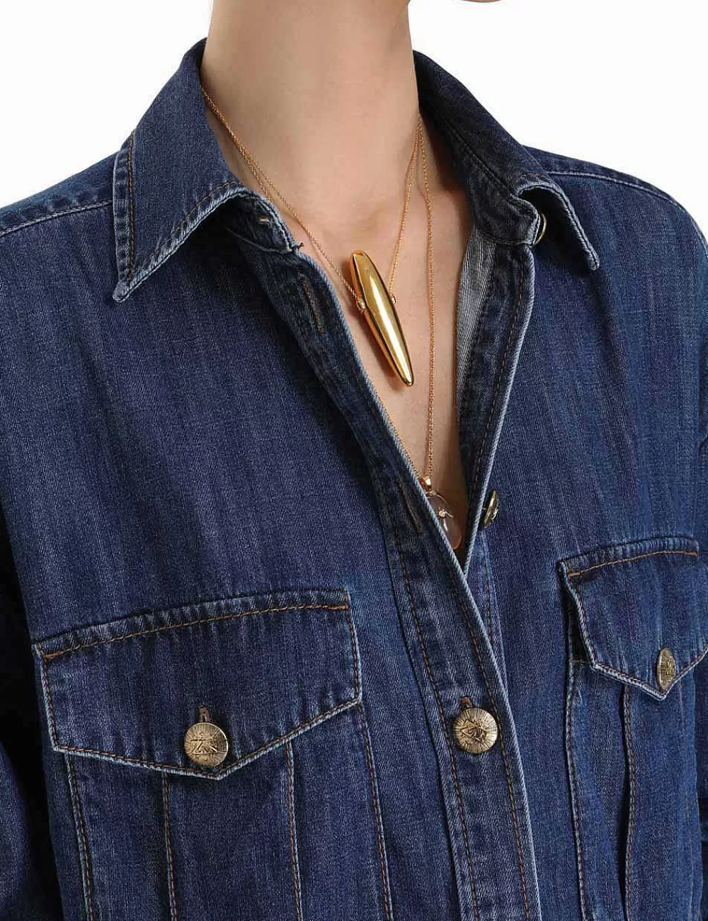 New ZIMMERMANN Luminosity Denim Shirt