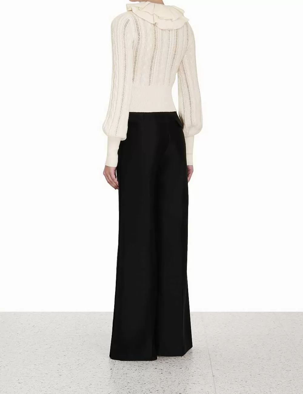 Best ZIMMERMANN Luminosity Frill Neck Sweater