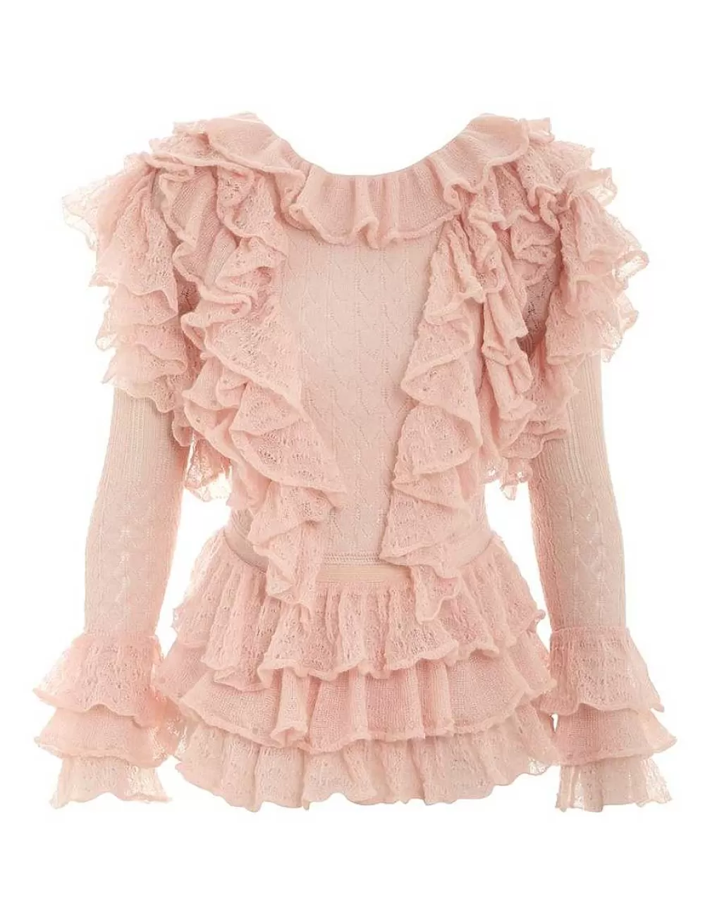 Outlet ZIMMERMANN Luminosity Frill V-Neck Top