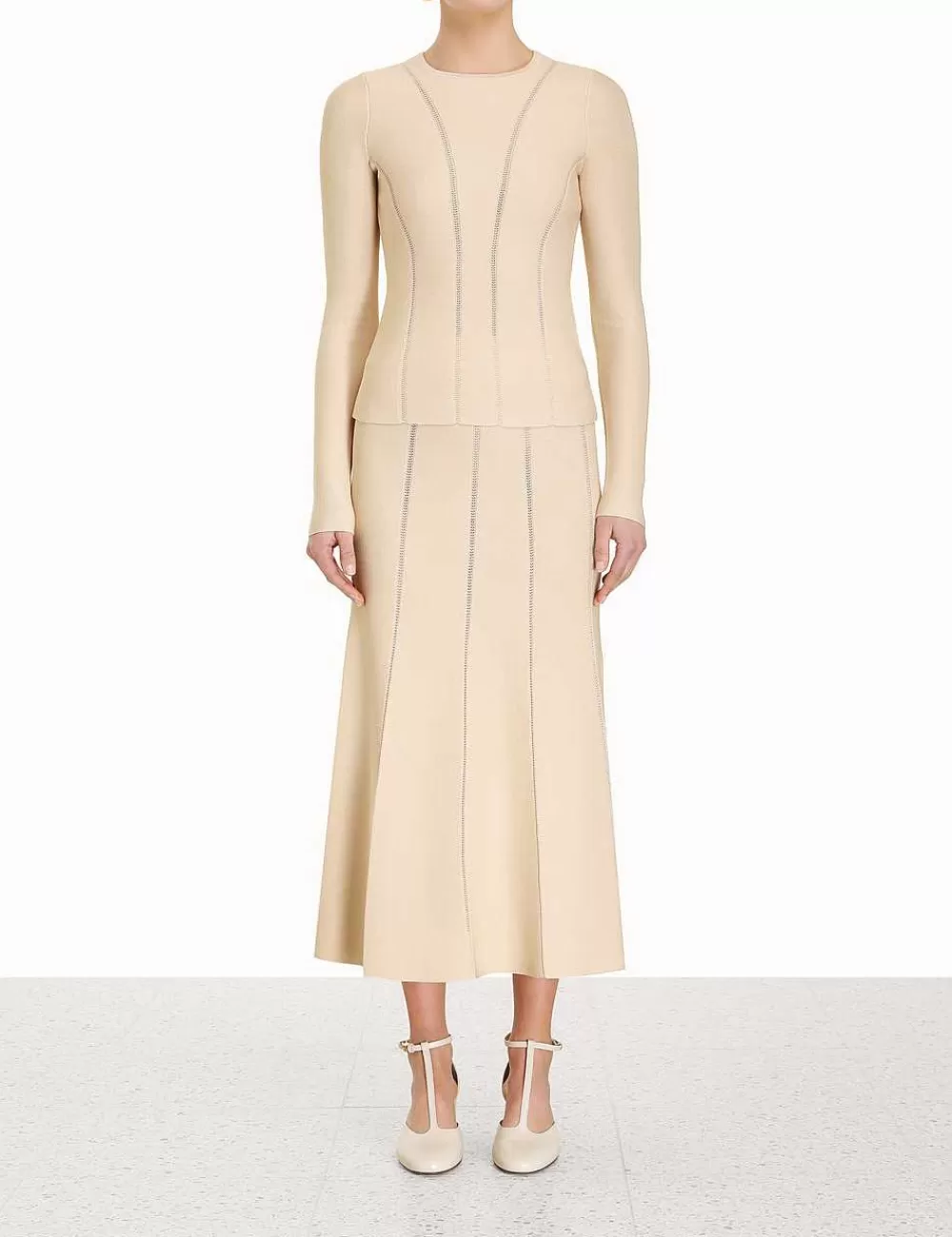 Best Sale ZIMMERMANN Luminosity Knit Panelled Skirt