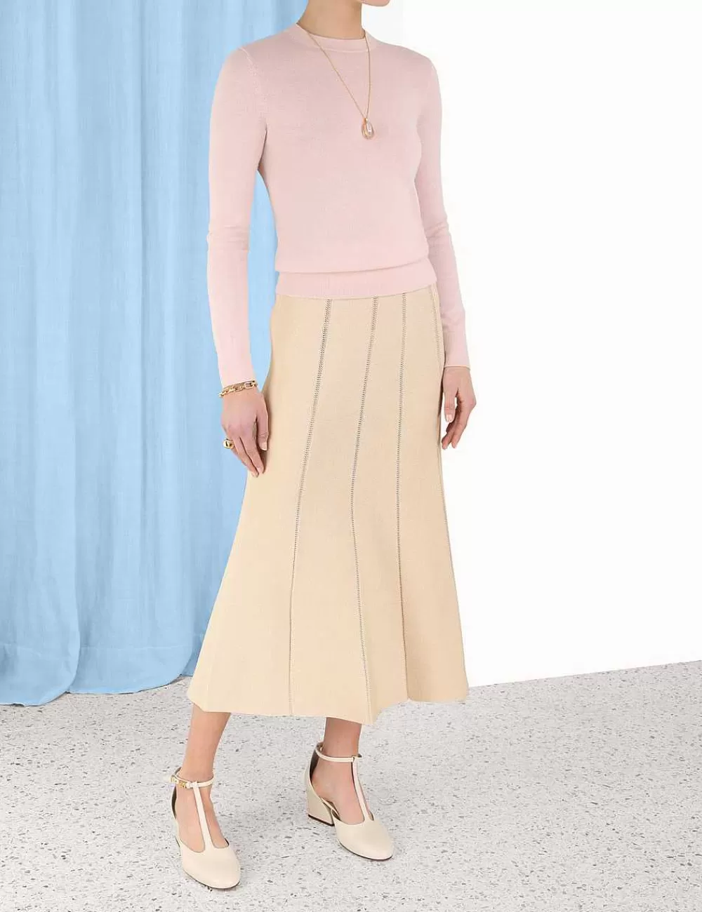 Online ZIMMERMANN Luminosity Knit Panelled Skirt