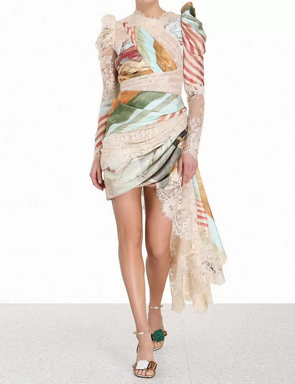 Shop ZIMMERMANN Luminosity Lace Drape Mini