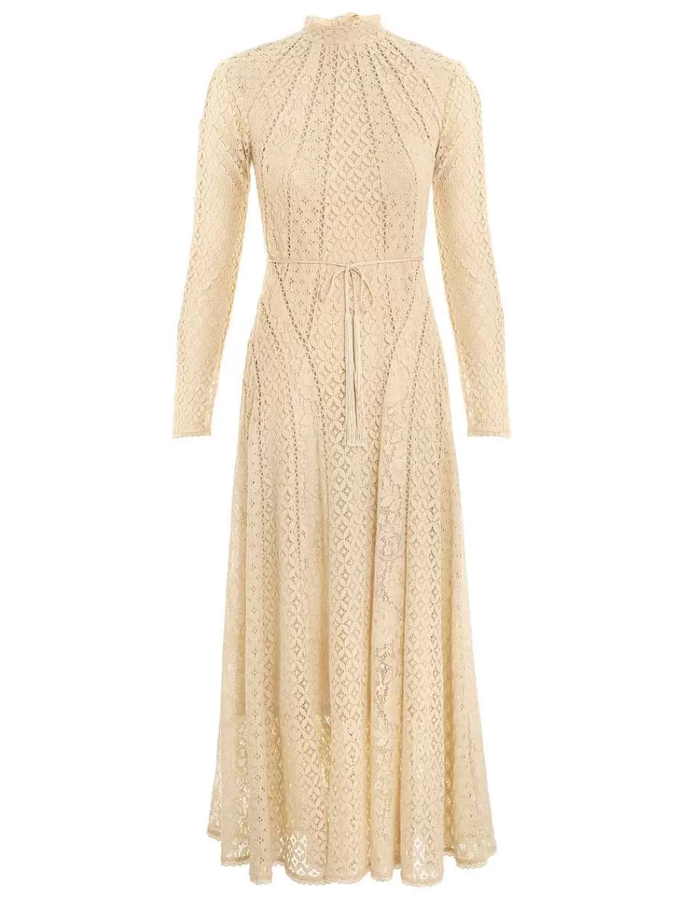 Shop ZIMMERMANN Luminosity Lace Panelled Midi