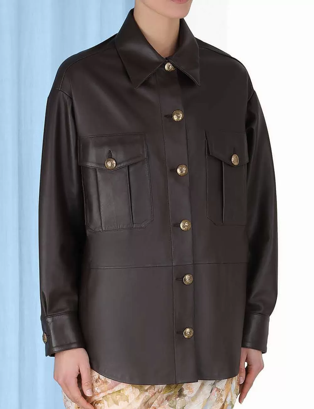 Flash Sale ZIMMERMANN Luminosity Leather Shirt