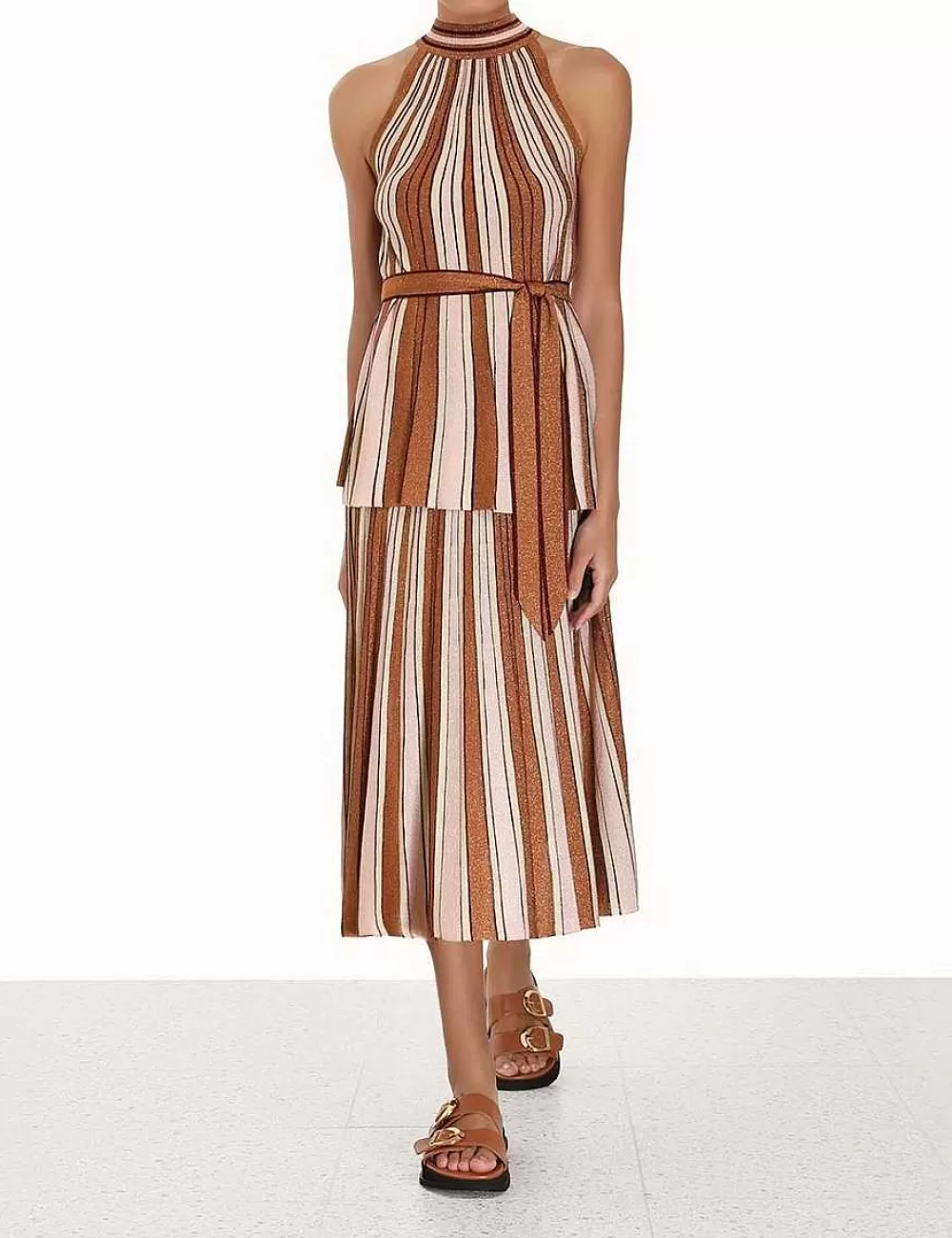 Cheap ZIMMERMANN Luminosity Lurex Stripe Skirt