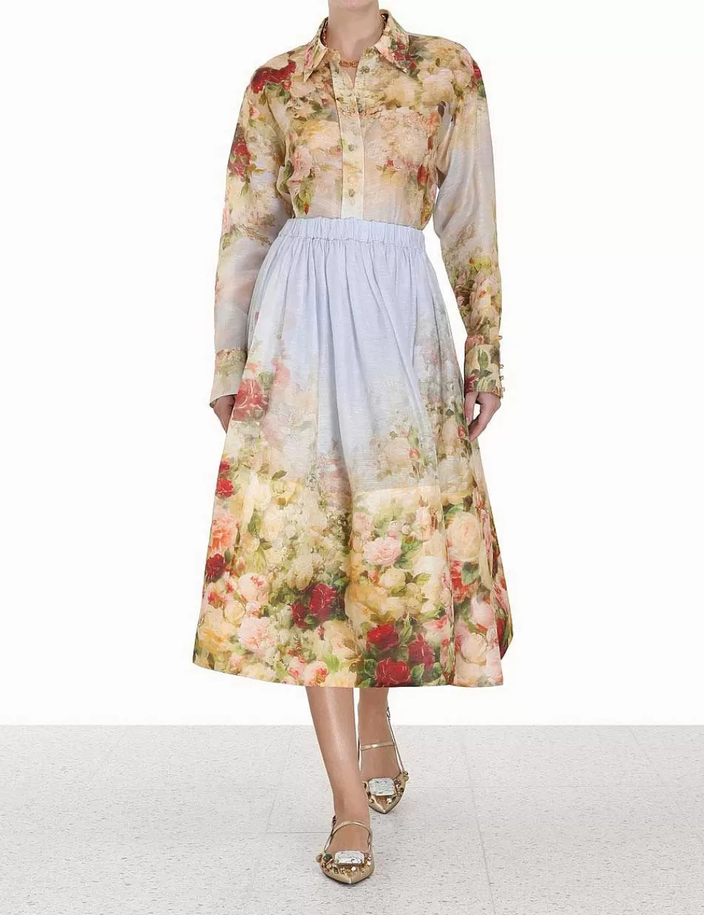 Store ZIMMERMANN Luminosity Midi Skirt