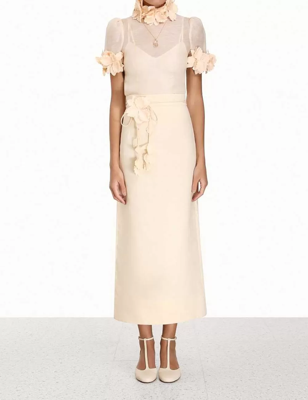 Online ZIMMERMANN Luminosity Pencil Midi Skirt