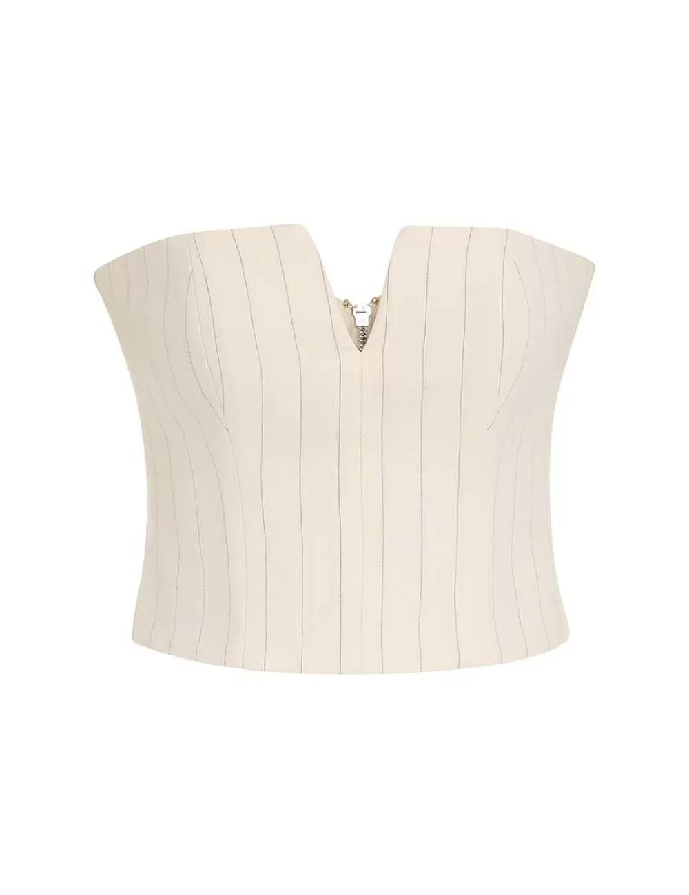 Shop ZIMMERMANN Luminosity Pinstripe Bustier