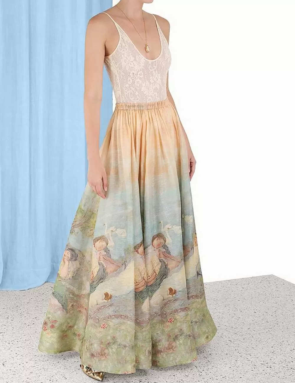 Flash Sale ZIMMERMANN Luminosity Ruched Maxi Skirt