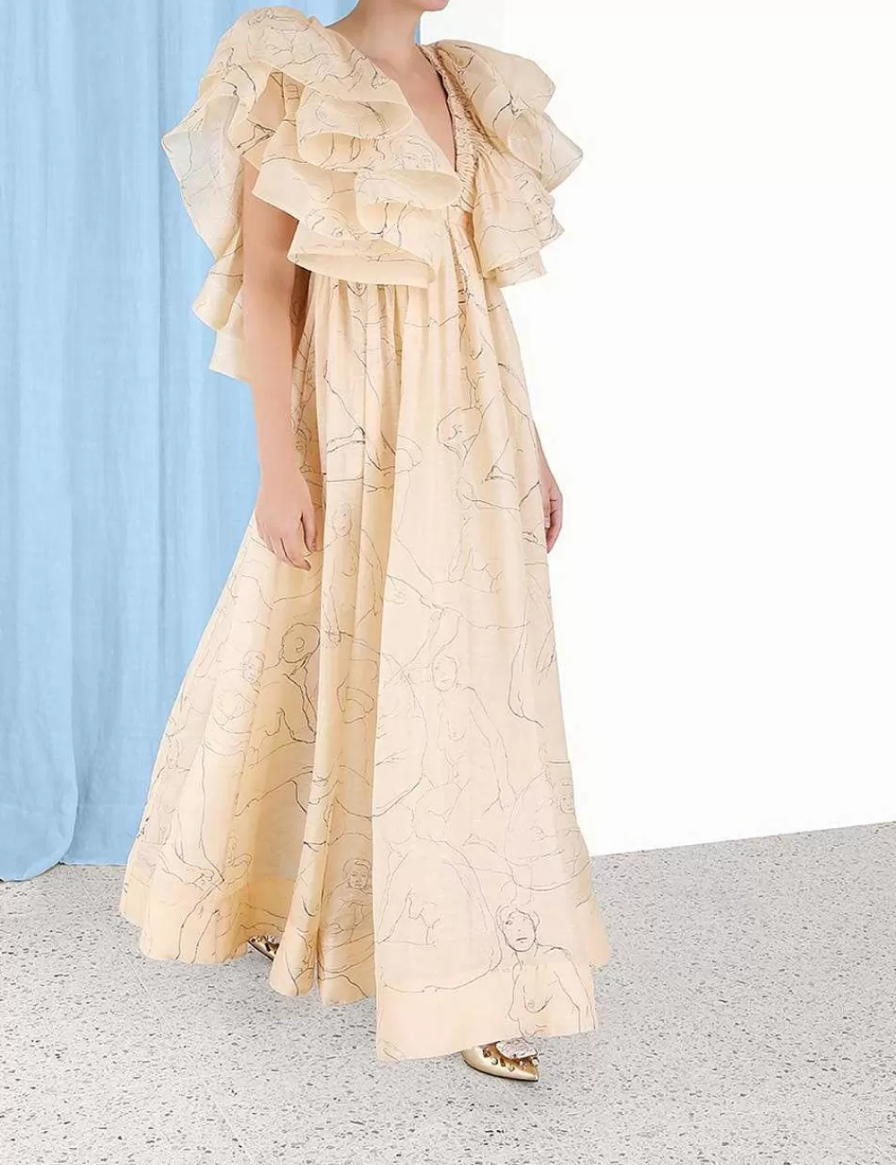 Best Sale ZIMMERMANN Luminosity Ruffle Gown