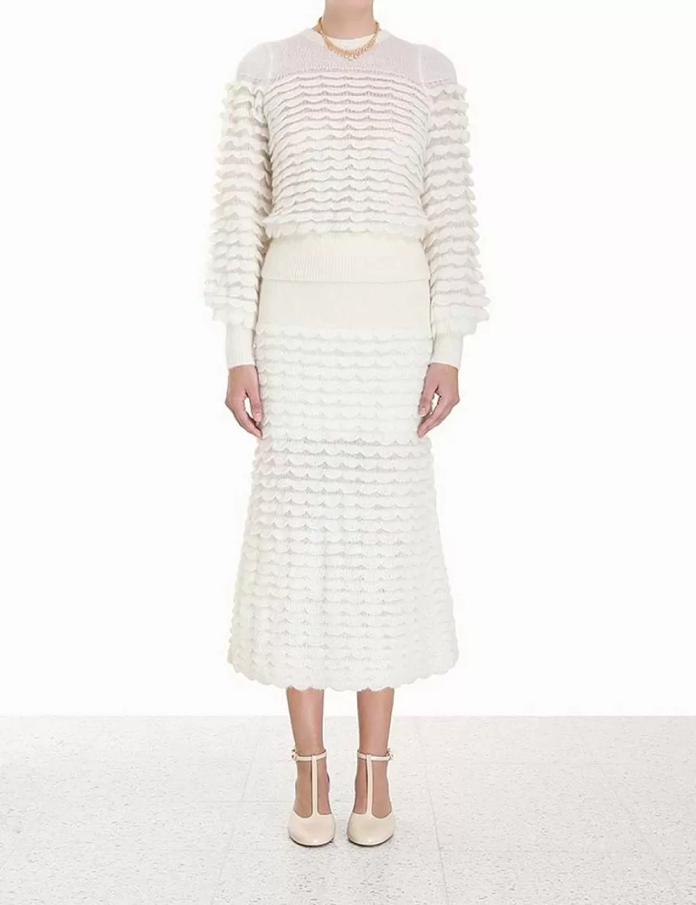 Sale ZIMMERMANN Luminosity Scallop Sweater