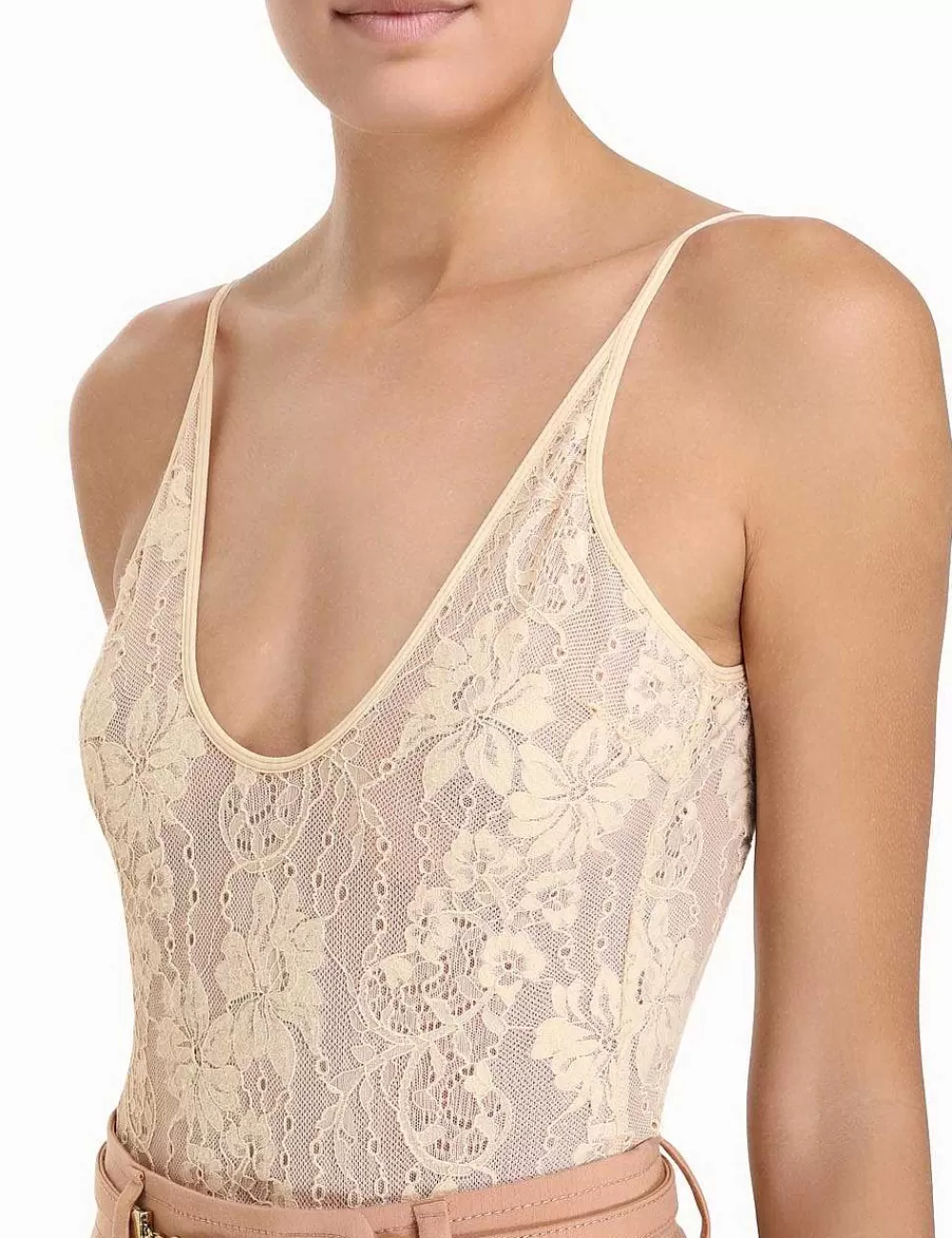 Cheap ZIMMERMANN Luminosity Scoop Neck Bodysuit