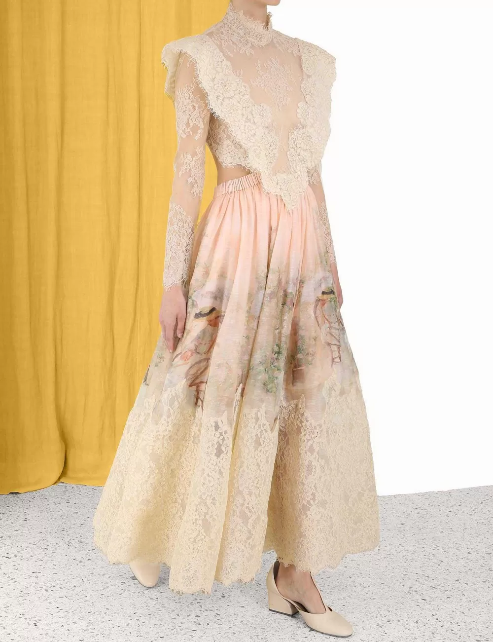 New ZIMMERMANN Lyrical Corded Lace Gown