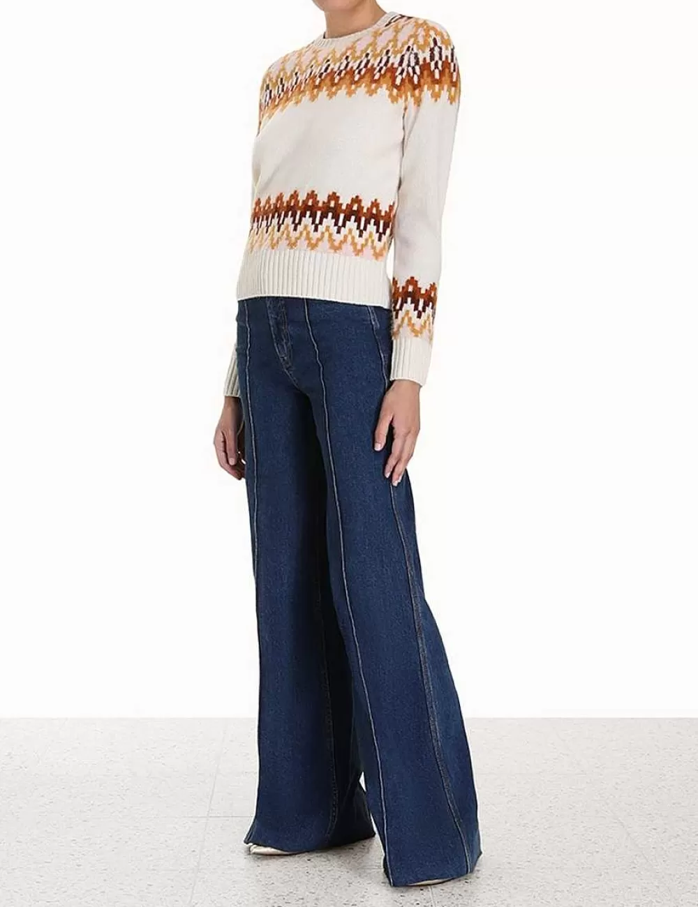 Shop ZIMMERMANN Lyrical Fair Isle Sweater