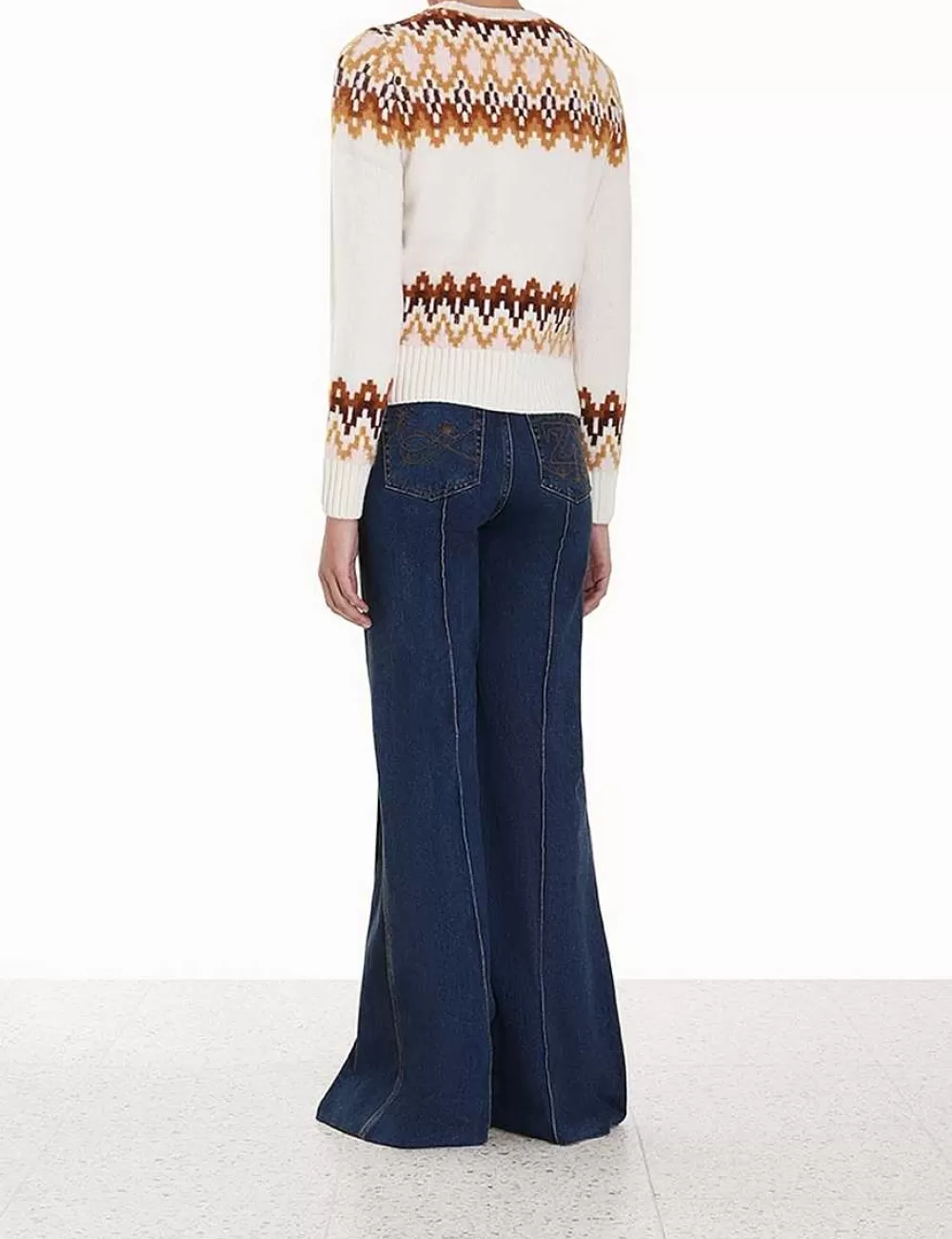 Shop ZIMMERMANN Lyrical Fair Isle Sweater