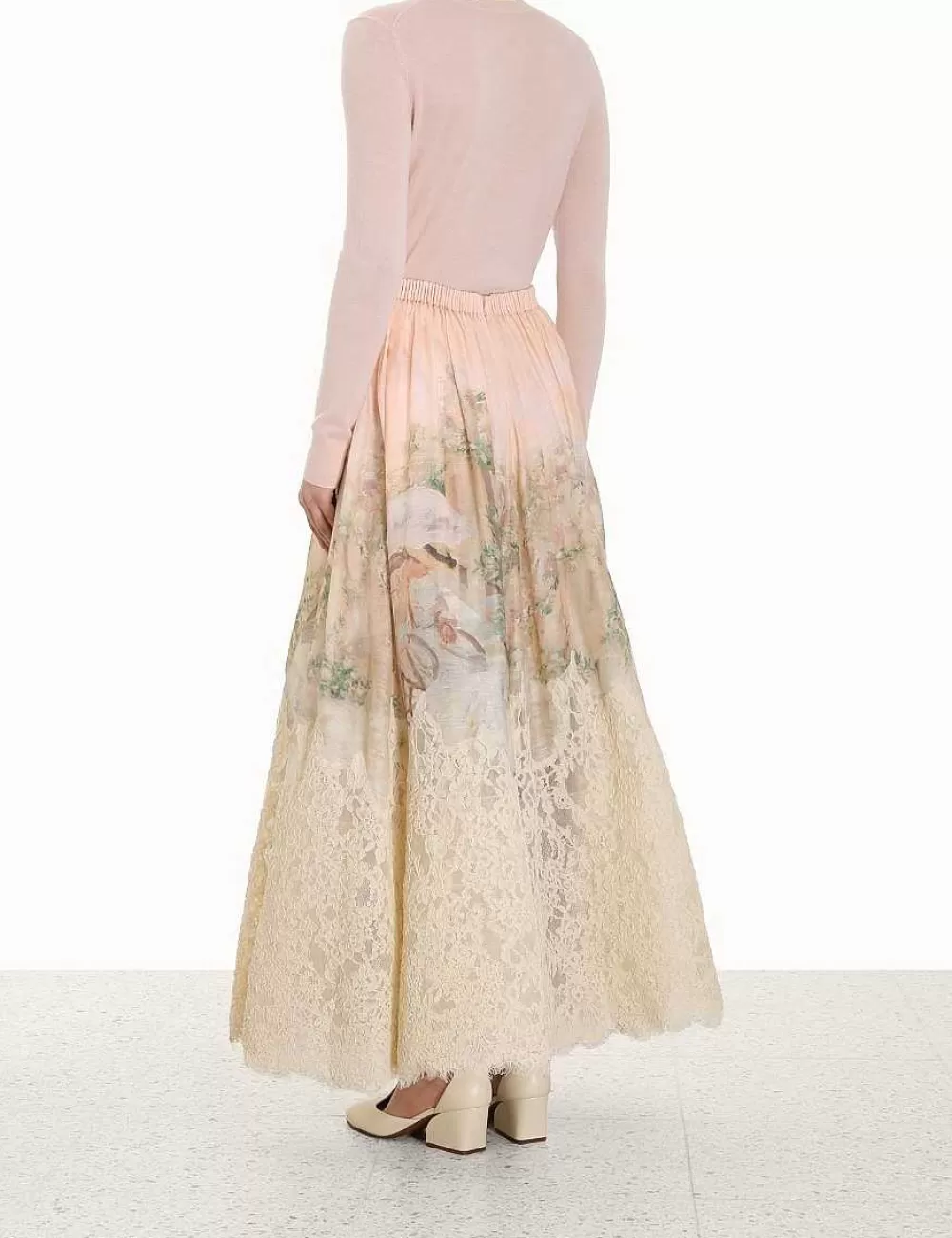 Store ZIMMERMANN Lyrical Lace Midi Skirt