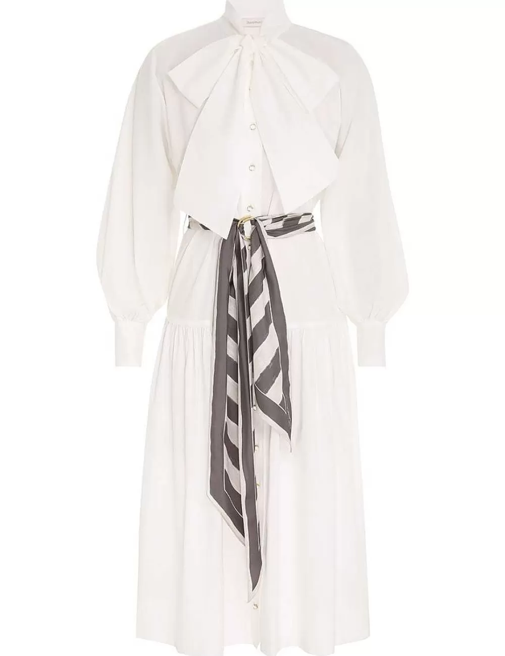 Best ZIMMERMANN Lyrical Scarf Tie Shirt Dress