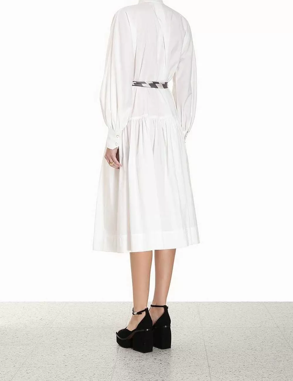 Best ZIMMERMANN Lyrical Scarf Tie Shirt Dress