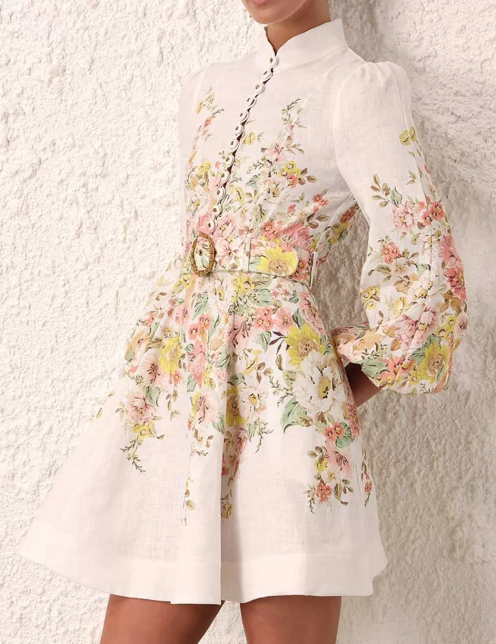 New ZIMMERMANN Matchmaker Buttoned Mini Dress