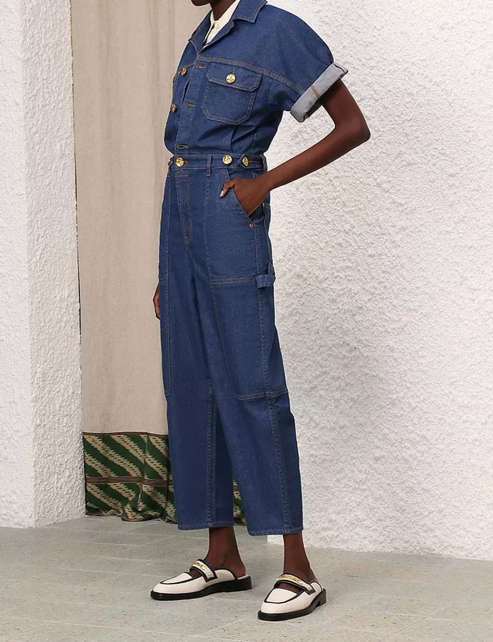 Cheap ZIMMERMANN Matchmaker Denim Boiler Suit
