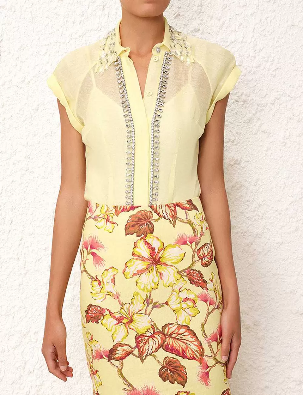 Cheap ZIMMERMANN Matchmaker Diamante Skirt