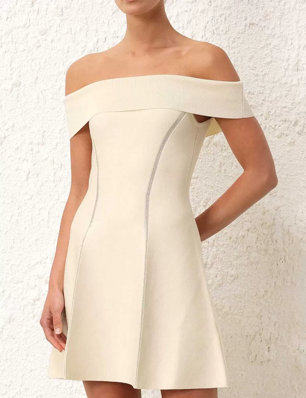 Clearance ZIMMERMANN Matchmaker Knit Panelled Mini