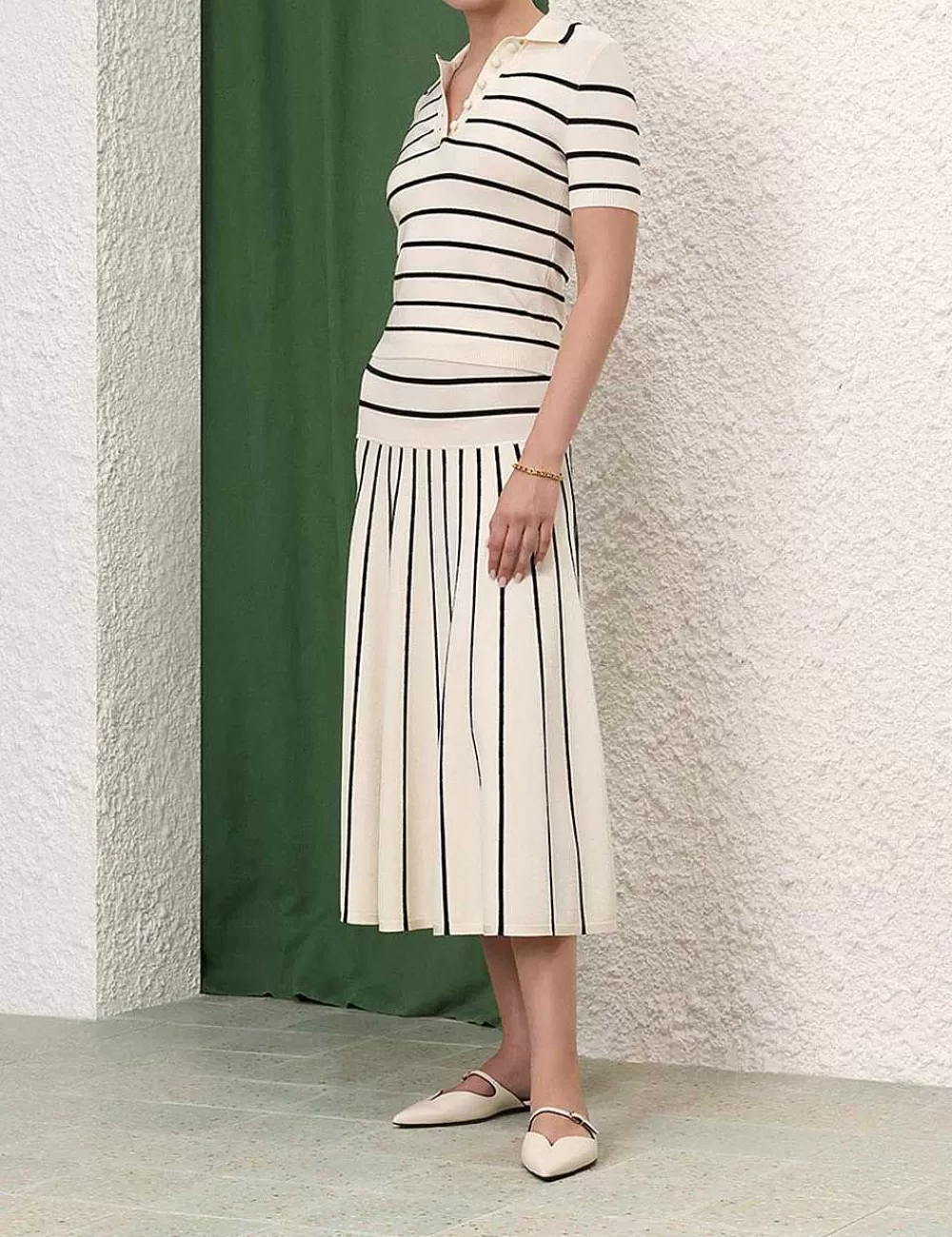 Store ZIMMERMANN Matchmaker Knit Stripe Polo