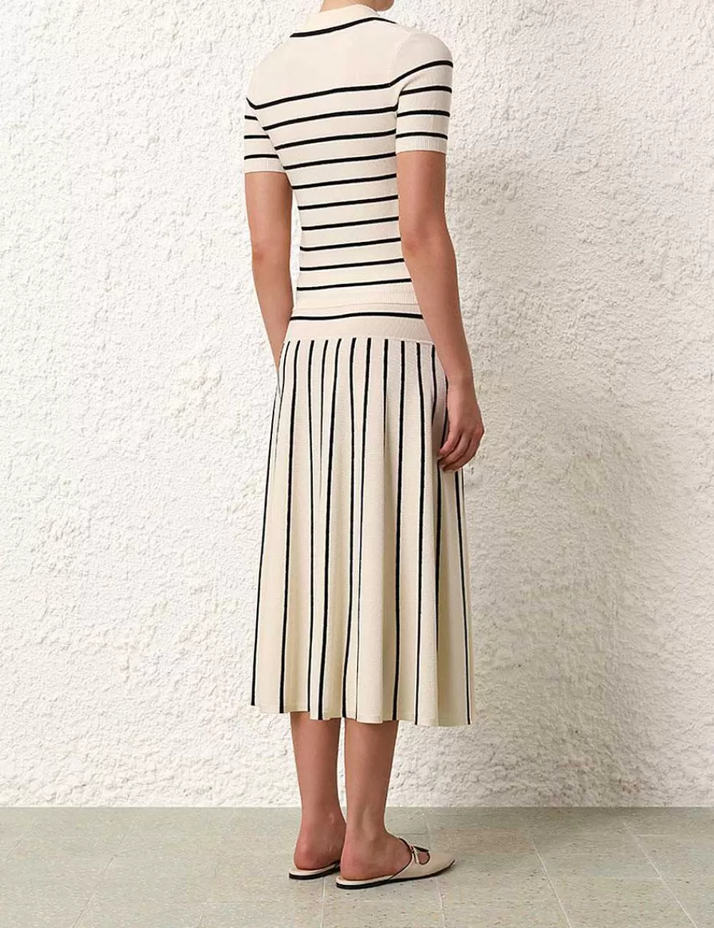 Cheap ZIMMERMANN Matchmaker Knit Stripe Polo