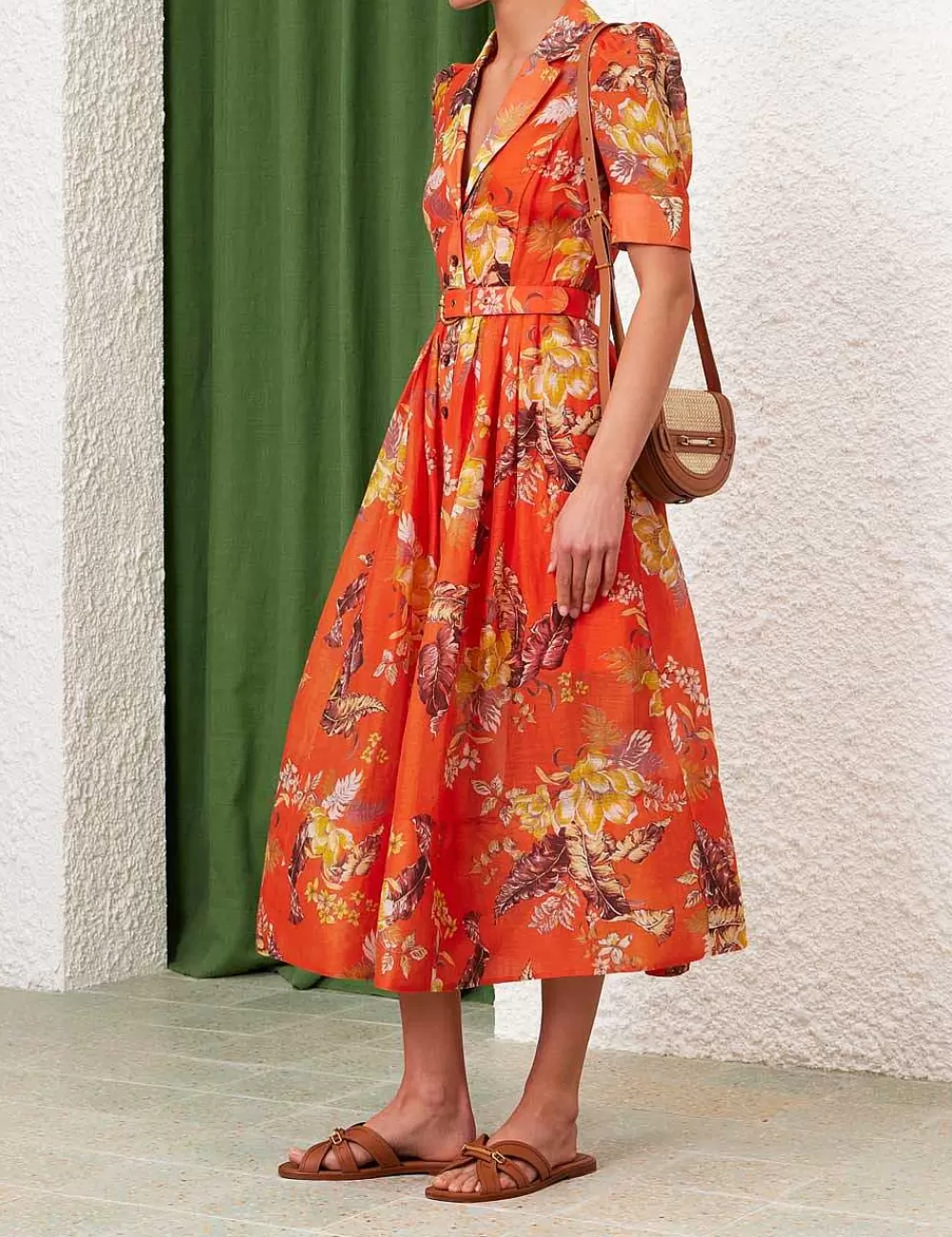 Online ZIMMERMANN Matchmaker Midi Shirt Dress