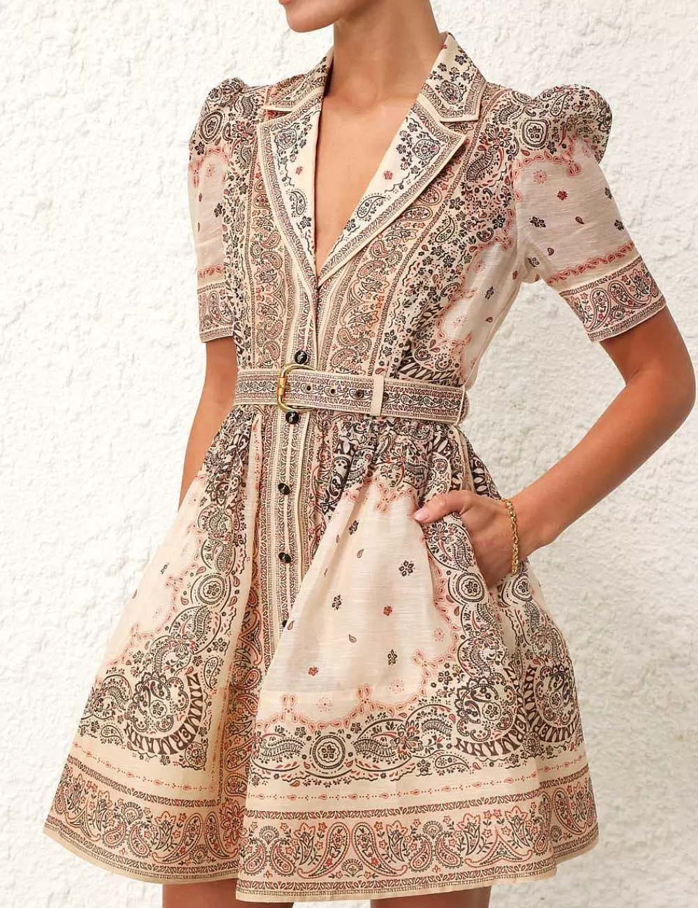 Discount ZIMMERMANN Matchmaker Mini Shirt Dress