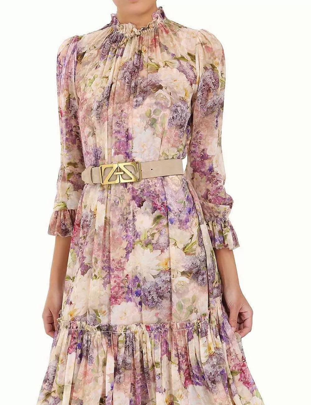 Sale ZIMMERMANN Monogram Suede Waist Belt