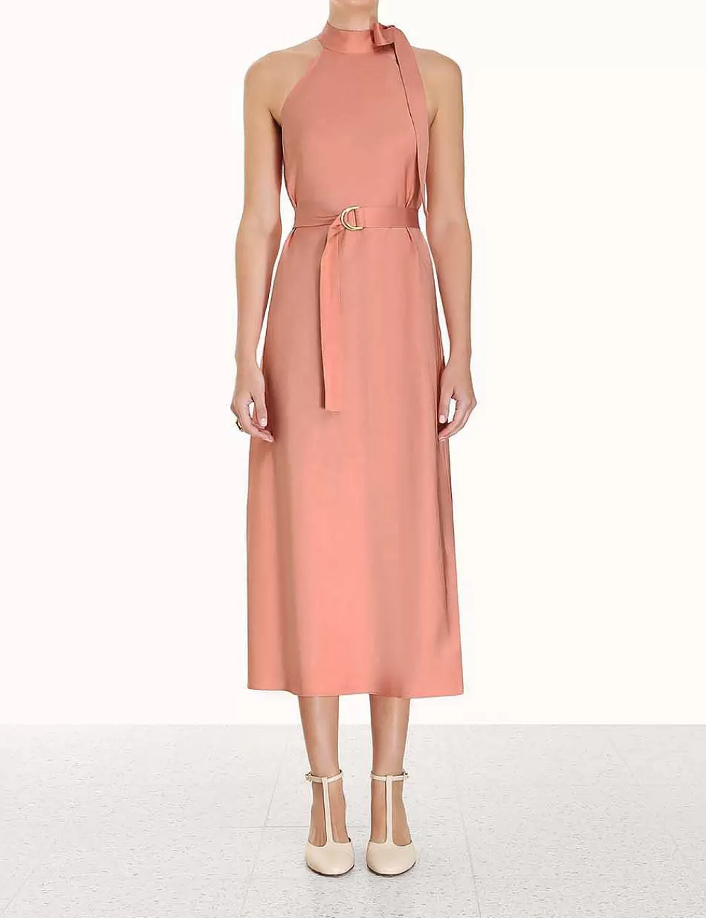 Discount ZIMMERMANN Neck Tie Halter Bias Dress