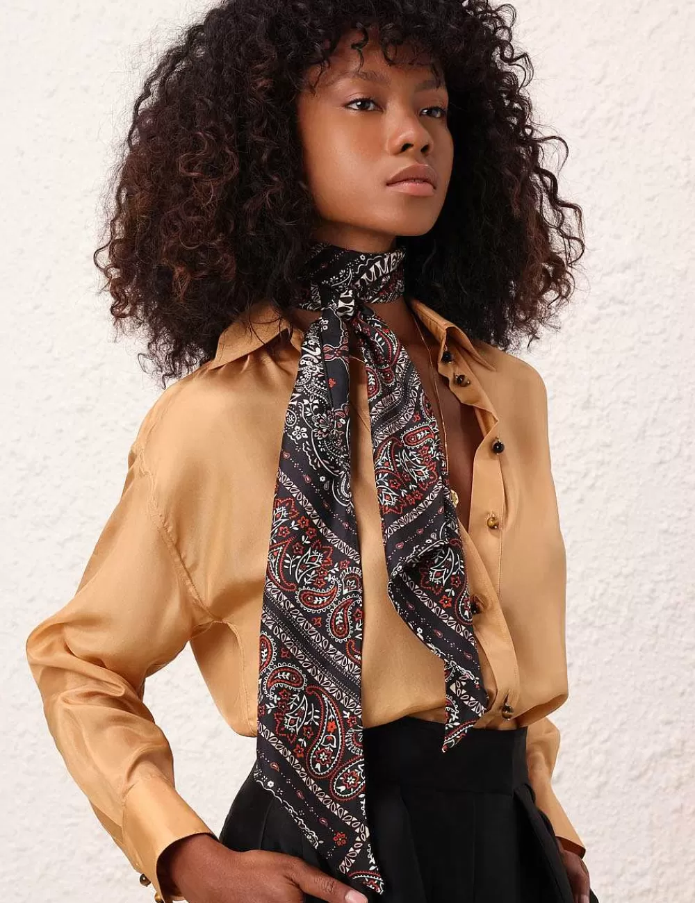 Sale ZIMMERMANN Printed Silk Neck Scarf