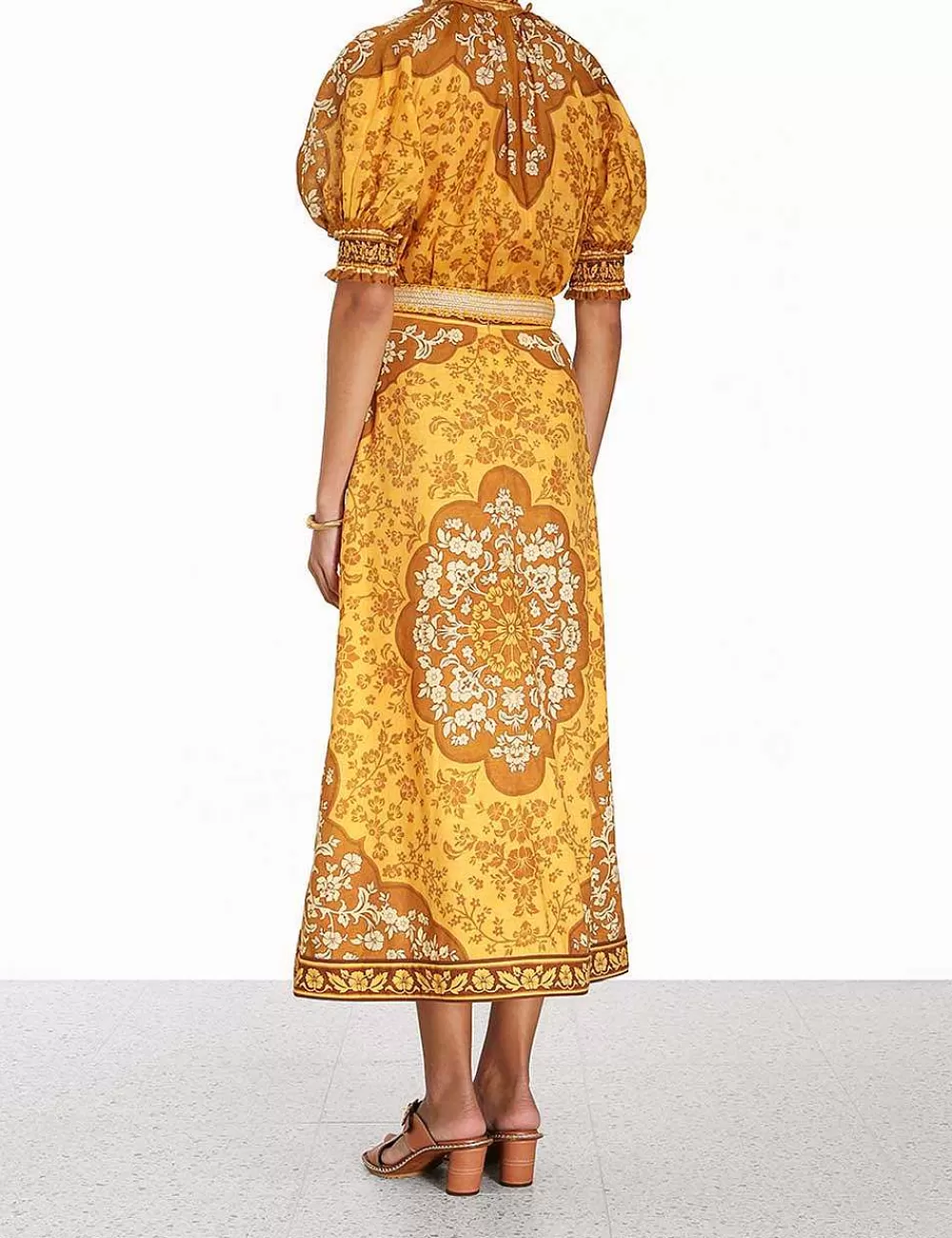 Sale ZIMMERMANN Raie Column Skirt