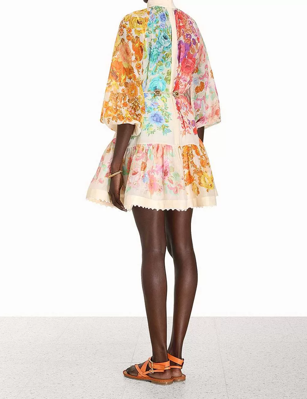 Outlet ZIMMERMANN Raie Lantern Mini Dress