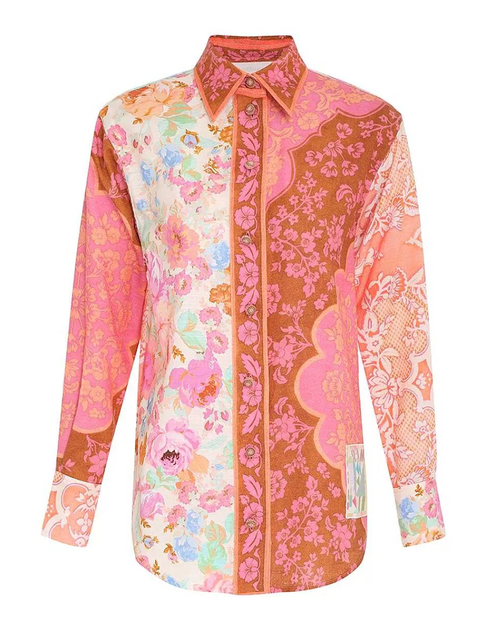 Hot ZIMMERMANN Raie Spliced Body Shirt
