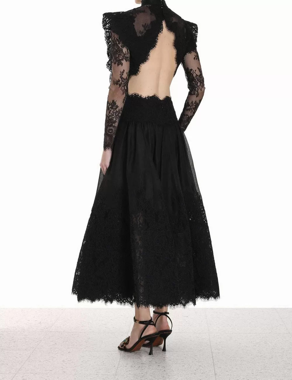 Shop ZIMMERMANN Sensory Lace Yoke Gown