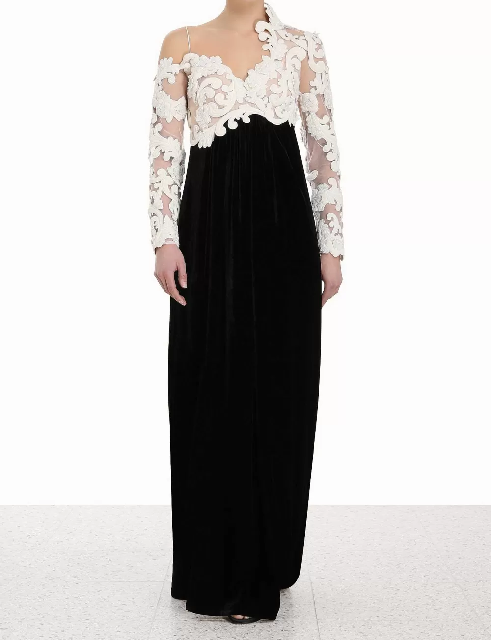 New ZIMMERMANN Sensory Velvet Bodice Gown