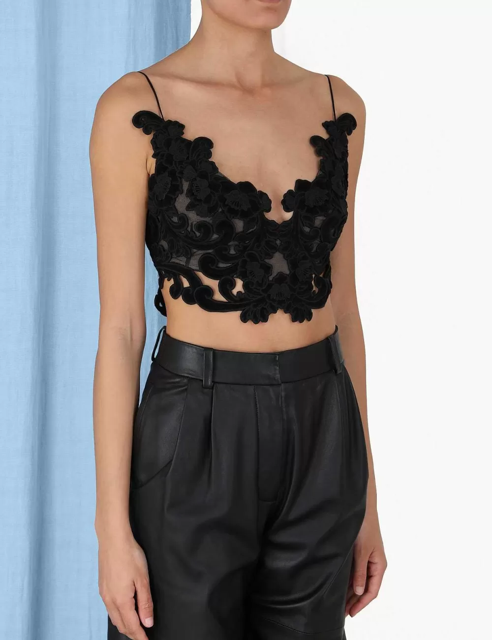 Best Sale ZIMMERMANN Sensory Velvet Lace Bodice