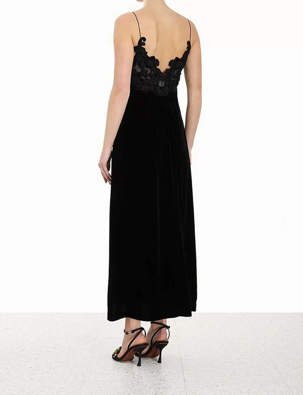 Outlet ZIMMERMANN Sensory Velvet Slip Dress
