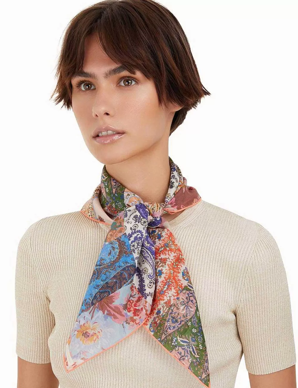 Shop ZIMMERMANN Silk Cotton Square Scarf