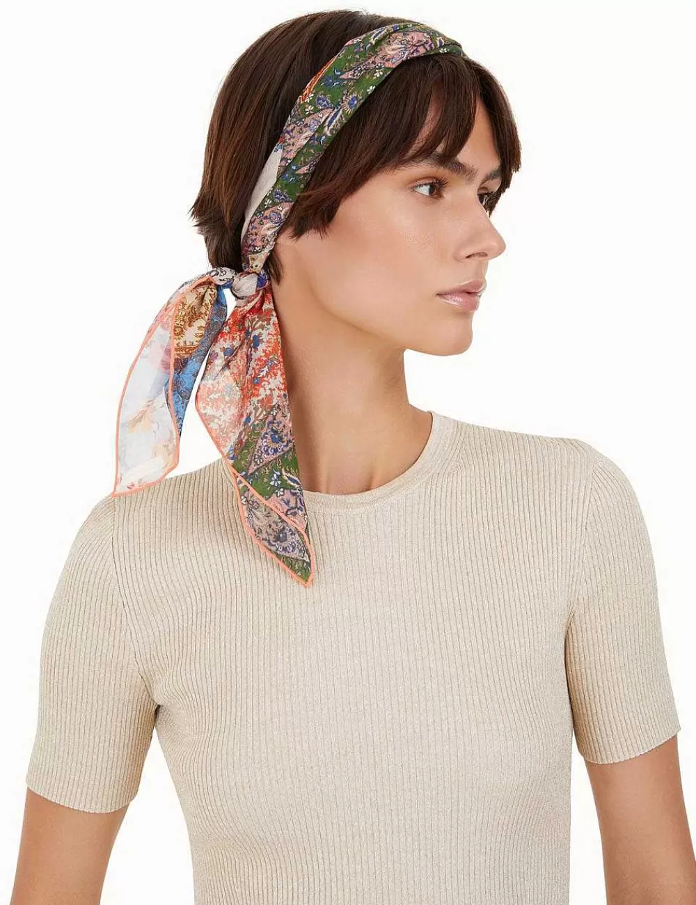 Shop ZIMMERMANN Silk Cotton Square Scarf