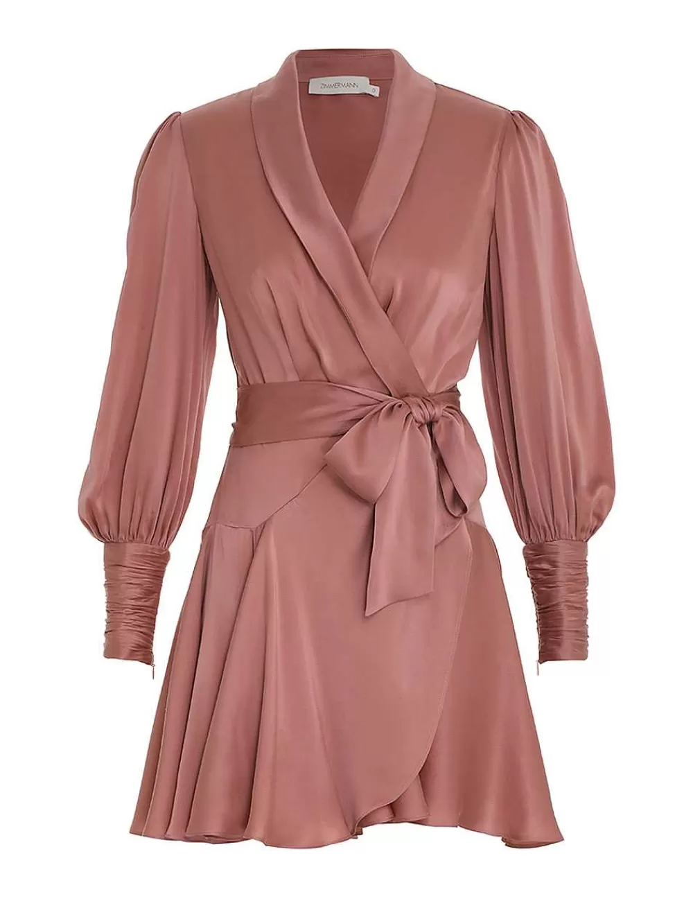 Clearance ZIMMERMANN Silk Wrap Mini Dress