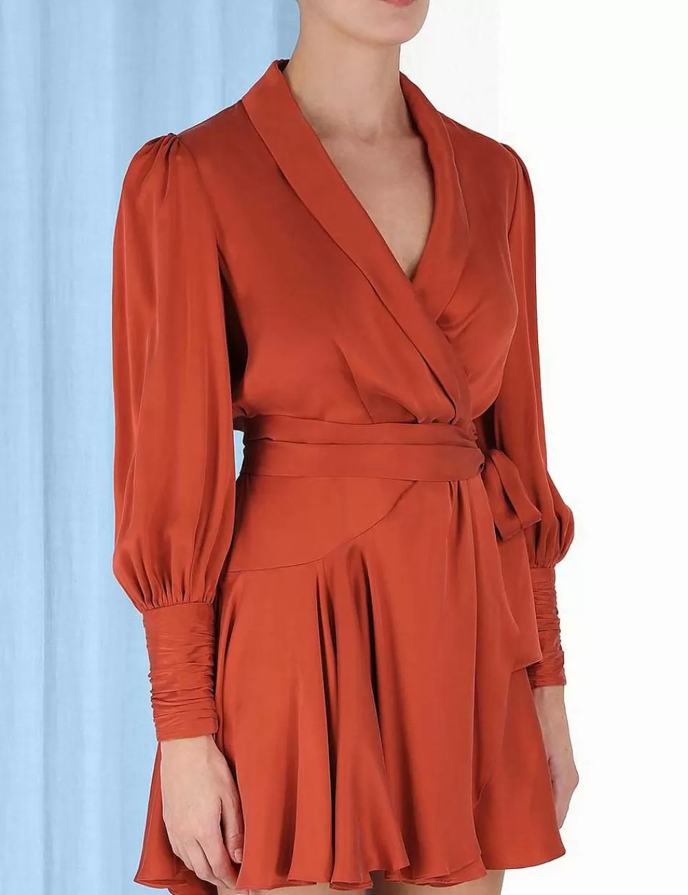 Online ZIMMERMANN Silk Wrap Mini Dress