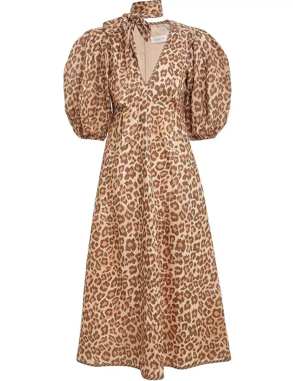 Outlet ZIMMERMANN Tie Neck Midi Dress