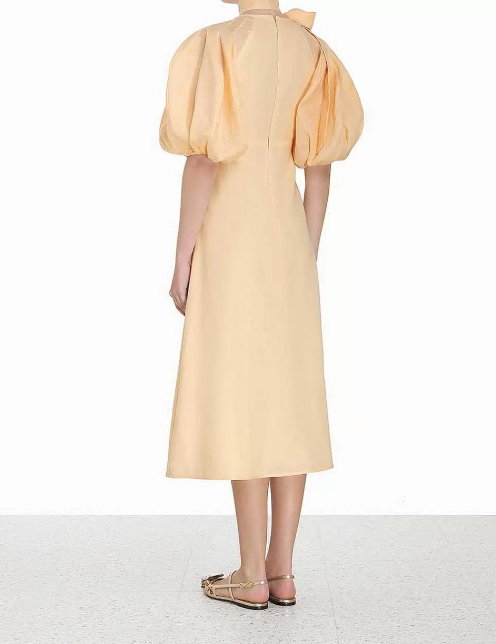 Cheap ZIMMERMANN Tie Neck Midi Dress