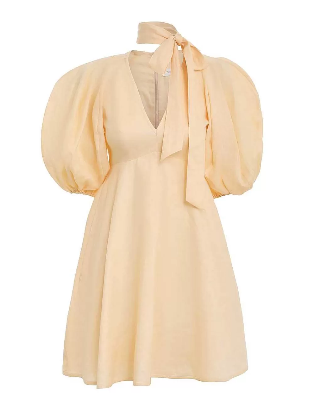 Shop ZIMMERMANN Tie Neck Mini Dress