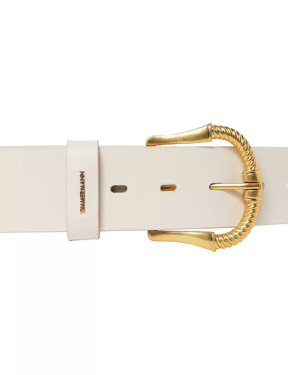 Cheap ZIMMERMANN Twisted Buckle Leather Belt 40