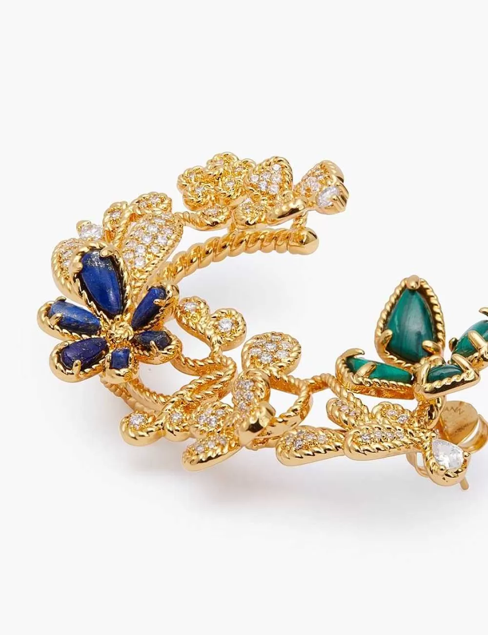 Fashion ZIMMERMANN Twisted Wire Flower Ear Cuff