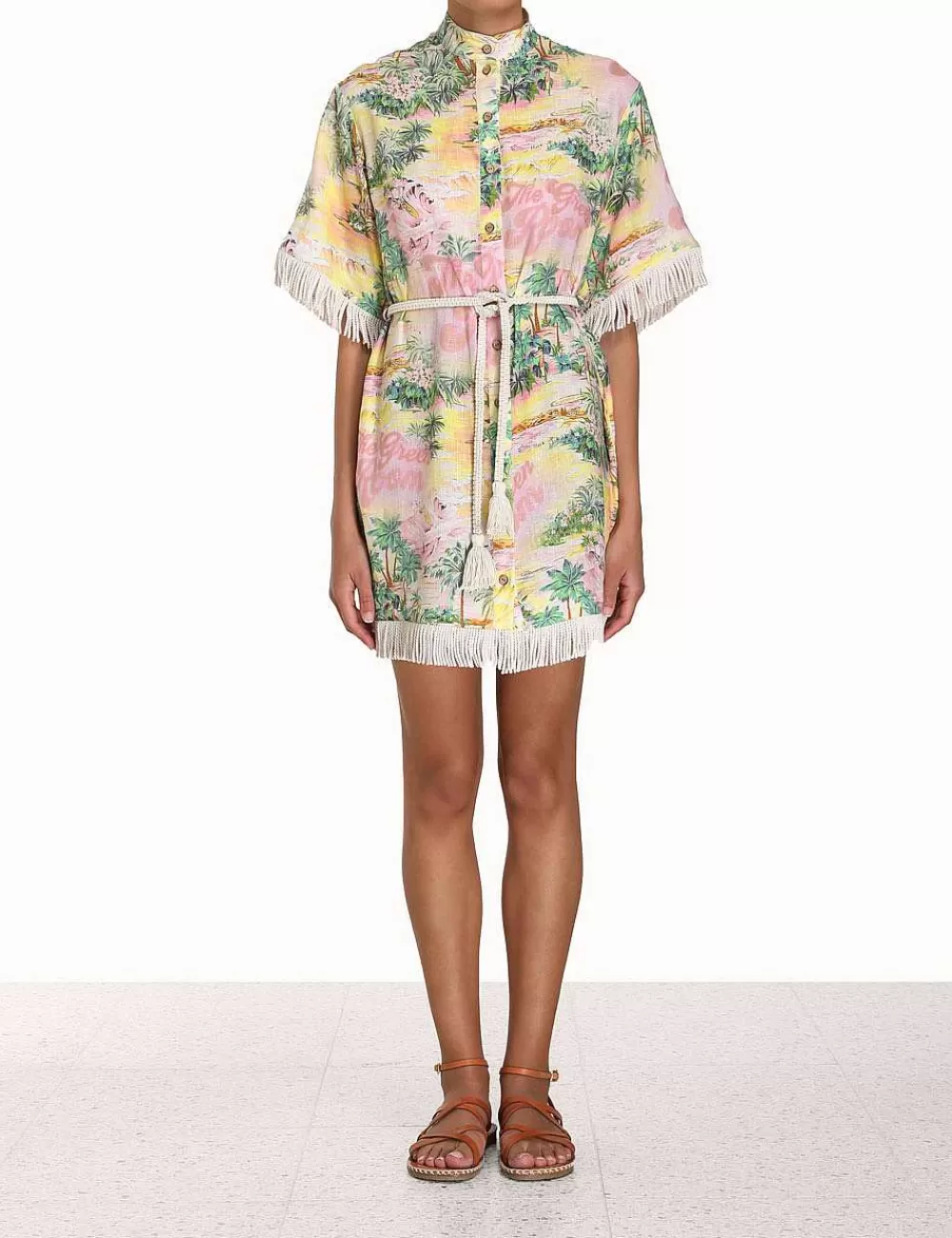 Best ZIMMERMANN Vacay Short Sleeve Dress